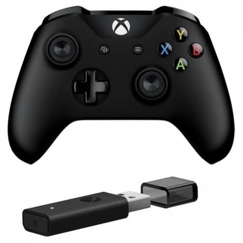 Controle Xbox One S Preto (Com adaptador para PC)