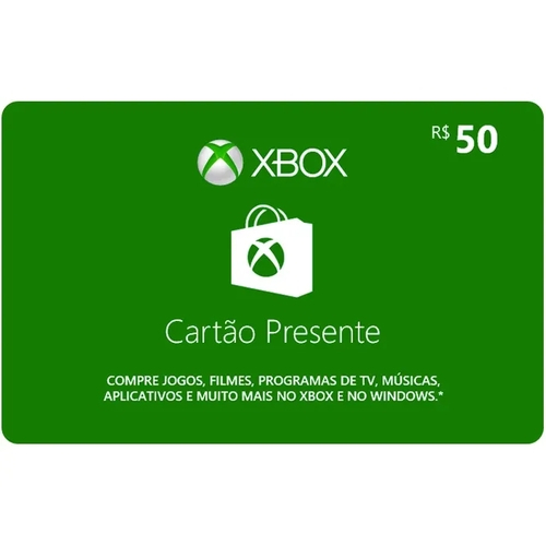 Xbox - Gift Card - R$ 50 Reais